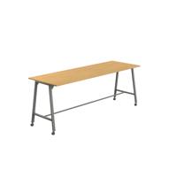 Titan Mobile High Maker Rectangular Table  1500 X 1000 Anthracite/Sorano Oak