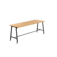 Titan Mobile High Maker Rectangular Table  1500 X 1000 Black/Ellmau Beech