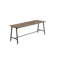 Titan Mobile High Maker Rectangular Table  1500 X 1000 Black/Grey Nebraska Oak