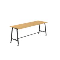Titan Mobile High Maker Rectangular Table  1500 X 1000 Black/Sorano Oak