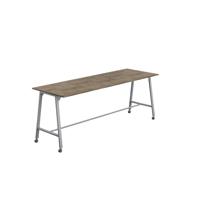 Titan Mobile High Maker Rectangular Table  1500 X 1000 Silver/Grey Nebraska Oak