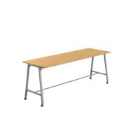 Titan Mobile High Maker Rectangular Table  1500 X 1000 Silver/Sorano Oak