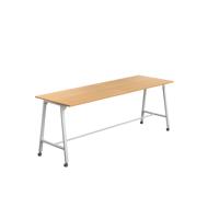 Titan Mobile High Maker Rectangular Table  1500 X 1000 White/Ellmau Beech