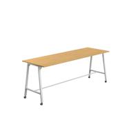 Titan Mobile High Maker Rectangular Table  1500 X 1000 White/Sorano Oak