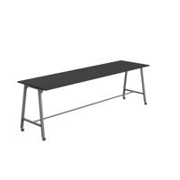 Titan Mobile High Maker Rectangular Table  1800 X 1000 Anthracite/Black