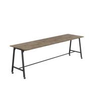 Titan Mobile High Maker Rectangular Table  1800 X 1000 Black/Grey Nebraska Oak