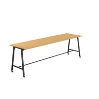 Titan Mobile High Maker Rectangular Table  1800 X 1000 Black/Sorano Oak