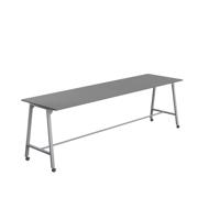 Titan Mobile High Maker Rectangular Table  1800 X 1000 Silver/Anthracite