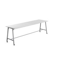 Titan Mobile High Maker Rectangular Table  1800 X 1000 Silver/White