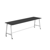 Titan Mobile High Maker Rectangular Table  1800 X 1000 White/Black