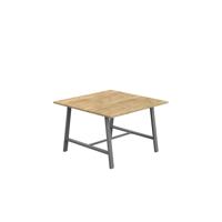 Titan Low Maker Rectangular Table  1200 X 1000 Anthracite/Natural Nebraska Oak