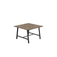Titan Low Maker Rectangular Table  1200 X 1000 Black/Grey Nebraska Oak