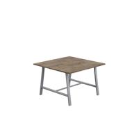 Titan Low Maker Rectangular Table  1200 X 1000 Silver/Grey Nebraska Oak