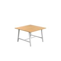 Titan Low Maker Rectangular Table  1200 X 1000 White/Ellmau Beech