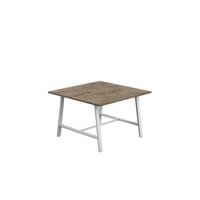 Titan Low Maker Rectangular Table  1200 X 1000 White/Grey Nebraska Oak