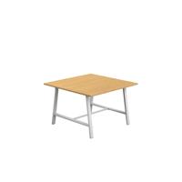 Titan Low Maker Rectangular Table  1200 X 1000 White/Sorano Oak