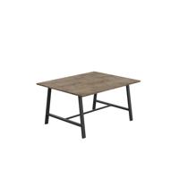 Titan Low Maker Rectangular Table  1500 X 1000 Black/Grey Nebraska Oak