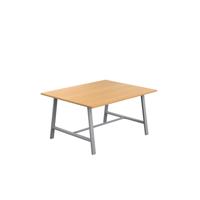 Titan Low Maker Rectangular Table  1500 X 1000 Silver/Ellmau Beech