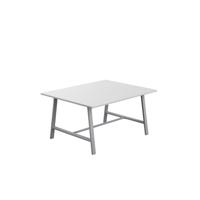 Titan Low Maker Rectangular Table  1500 X 1000 Silver/White