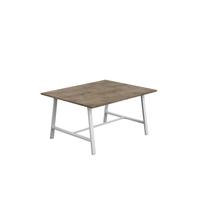 Titan Low Maker Rectangular Table  1500 X 1000 White/Grey Nebraska Oak