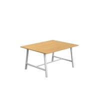 Titan Low Maker Rectangular Table  1500 X 1000 White/Sorano Oak