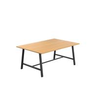 Titan Low Maker Rectangular Table  1800 X 1000 Black/Ellmau Beech
