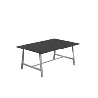 Titan Low Maker Rectangular Table  1800 X 1000 Silver/Black