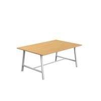 Titan Low Maker Rectangular Table  1800 X 1000 White/Sorano Oak