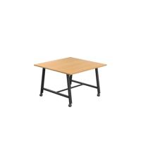 Titan Mobile Low Maker Rectangular Table  1200 X 1000 Black/Ellmau Beech
