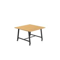 Titan Mobile Low Maker Rectangular Table  1200 X 1000 Black/Sorano Oak