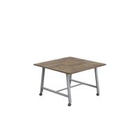 Titan Mobile Low Maker Rectangular Table  1200 X 1000 Silver/Grey Nebraska Oak