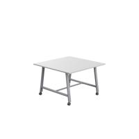 Titan Mobile Low Maker Rectangular Table  1200 X 1000 Silver/White
