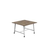 Titan Mobile Low Maker Rectangular Table  1200 X 1000 White/Grey Nebraska Oak