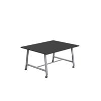 Titan Mobile Low Maker Rectangular Table  1500 X 1000 Silver/Black