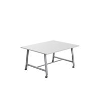 Titan Mobile Low Maker Rectangular Table  1500 X 1000 Silver/White
