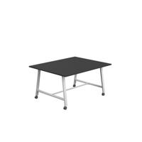 Titan Mobile Low Maker Rectangular Table  1500 X 1000 White/Black
