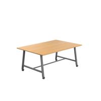 Titan Mobile Low Maker Rectangular Table  1800 X 1000 Anthracite/Ellmau Beech