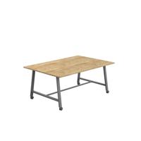 Titan Mobile Low Maker Rectangular Table  1800 X 1000 Anthracite/Natural Nebraska Oak