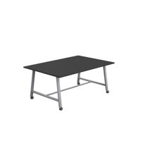 Titan Mobile Low Maker Rectangular Table  1800 X 1000 Silver/Black