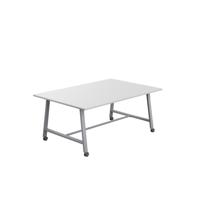 Titan Mobile Low Maker Rectangular Table  1800 X 1000 Silver/White