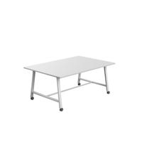 Titan Mobile Low Maker Rectangular Table  1800 X 1000 White/White