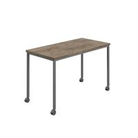 Titan Mobile Rectangular Table  1200 X 600 Anthracite/Grey Nebraska Oak
