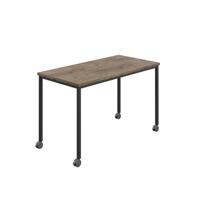 Titan Mobile Rectangular Table  1200 X 600 Black/Grey Nebraska Oak