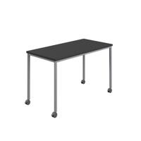 Titan Mobile Rectangular Table  1200 X 600 Silver/Black