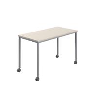 Titan Mobile Rectangular Table  1200 X 600 Silver/Grey