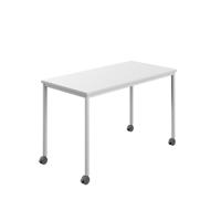 Titan Mobile Rectangular Table  1200 X 600 White/White