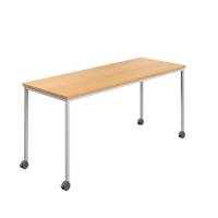 Titan Mobile Rectangular Table  1200 X 800 White/Ellmau Beech