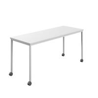 Titan Mobile Rectangular Table  1200 X 800 White/White