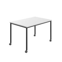 Titan Mobile Rectangular Table  1400 X 600 Black/White
