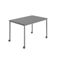 Titan Mobile Rectangular Table  1400 X 600 Silver/Anthracite